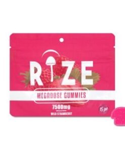 Rize | Wild Strawberry Mushroom Gummies | Megadose 7500mg – 15ct